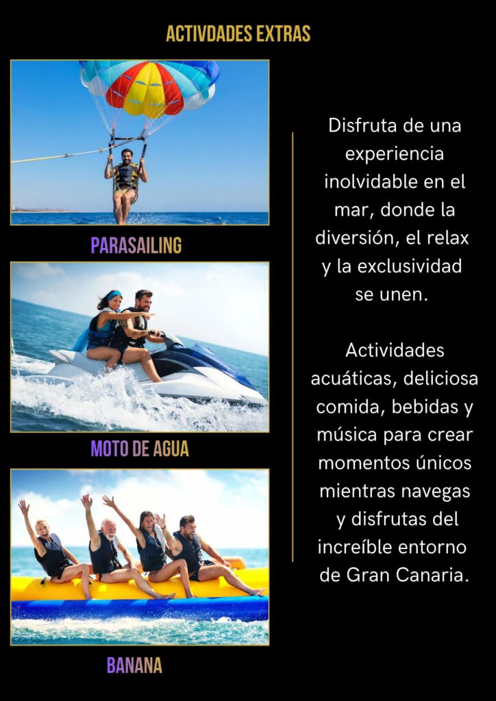 actividades extra catamaran y yate liveit360
